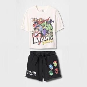 Marvel Comics White and Black Kids' Outfit